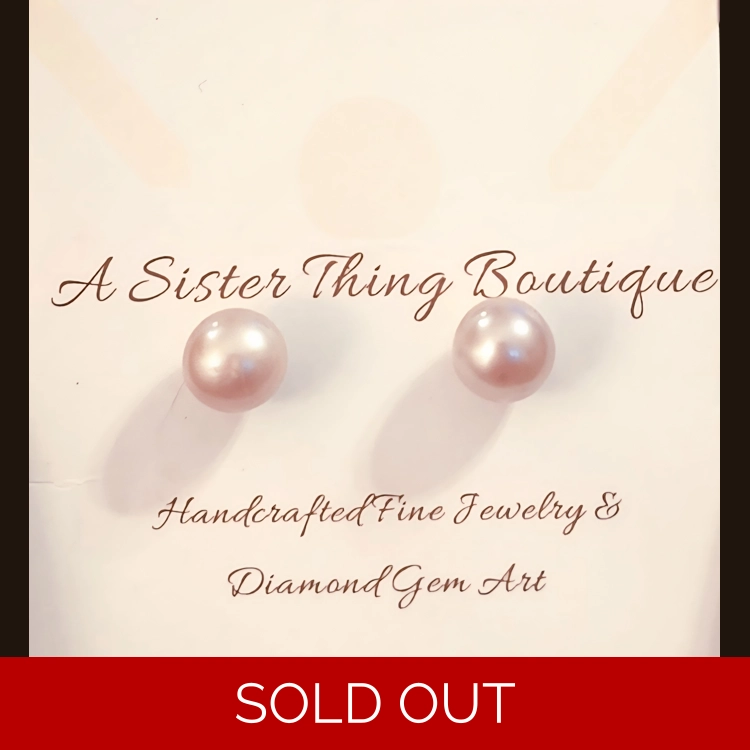 Blush pink Akoya Pearl Earri..