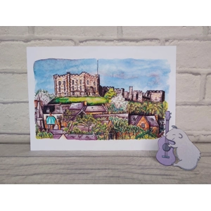 Durham Print, Durham Castle, Durham Art, Durham Illustration, A4