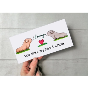 Guinea Pig Card, Guinea Pig Love Card,