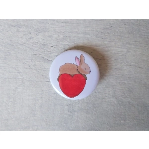 Rabbit Badge, Rabbit Christmas Gift, Bunny Badge, Rabbit Lover Gift, Bunny Love Badge, Rabbit Love S