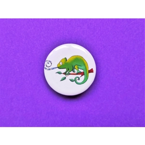 Chameleon Badge, Lizard Badge, Chameleon Gift, Lizard Badge, Lizard Gift Badge