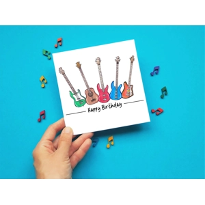 Bass Guitar Card, Personalised Bass Guitar Birthday Card, Bass Guitar Card, Birthday Card for Bass P