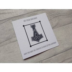 Mjolnir Card, Thor Card, Norse Mythology, Funny Geek Card, Thor Birthday, Thor Hammer, Geek Card, Fu