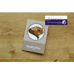 Bat Notebook, Common Pipistrelle Bat Stationery, Bat Lover Gift