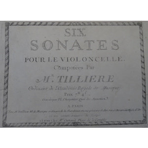 Tillière Six Sonates