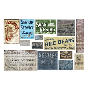 O Scale Wall Sign Decals