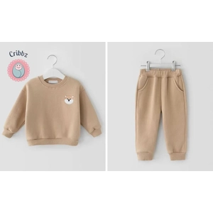 Animal Print Baby Sports Hoodie Set