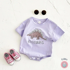 Summer Dinosaur Print Baby Bodysuit
