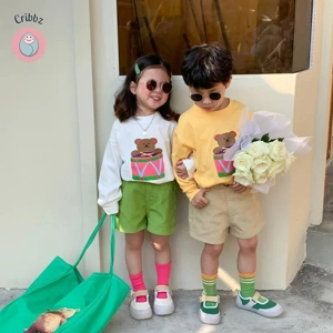 MILANCEL Spring Kids Cartoon Hoodie - O Neck