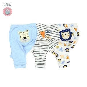 Adorable Cartoon Baby Pants 3-Pack