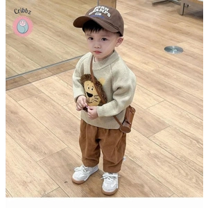 Baby Girl Lion Knit Sweater