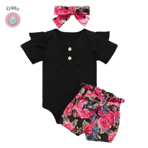 Summer Infant Girl Ruffle Romper Set