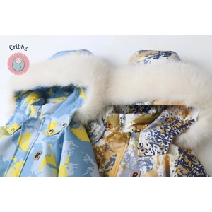 Winter Floral Hooded Romper for Kids