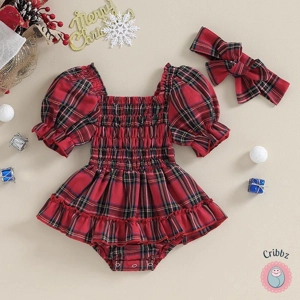 Summer Christmas Baby Girls Bodysuit Dress