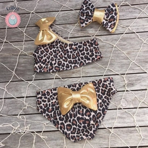 Leopard Print Infant Girls Bikini Set
