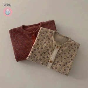 Waffle Infant Romper with Floral Print