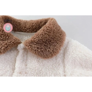 Warm Cartoon Bear Jumpsuit for Infants