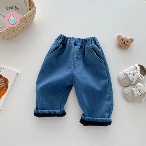 Cute Thicken Denim Jeans for Kids