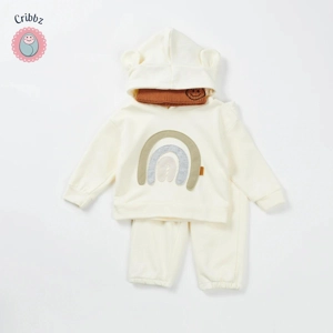 Baby Boys Rainbow Bear Ear Outfit Set