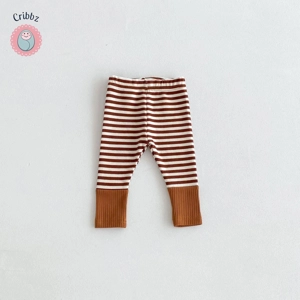 {Candy Color Striped Baby Leggings