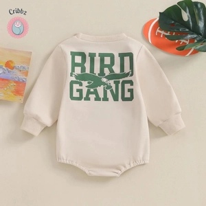 Toddler Boys Eagle Print Sweatshirt Romper