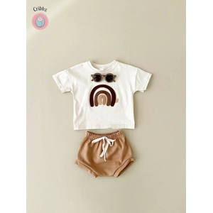 Infant Rainbow Patchwork Summer Set