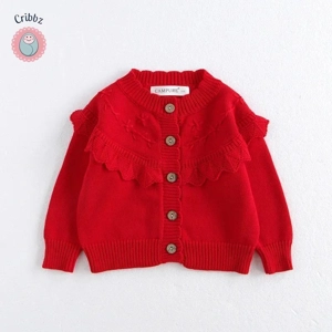 Autumn Knitted Cardigan for Baby Girls