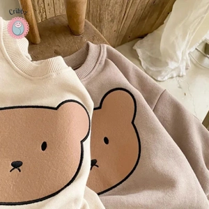 MILANCEL Toddler Bear Head Hoodie Set