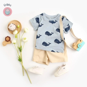 Baby Boys Cartoon Summer Clothing Set