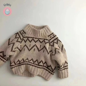 Thick Knitted Stripe Sweater for Children