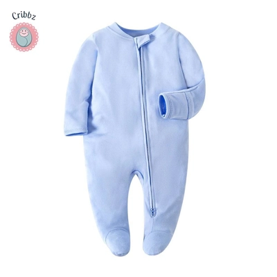 Soft Newborn Girls Long Sleeve Romper title=