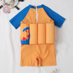 Childrens Cartoon Print Buoyancy Swimsuit