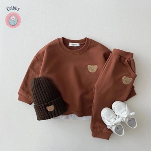 Korean Bear Autumn Baby Clothing Set
