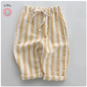 Vintage Stripe Cotton Pants for Kids