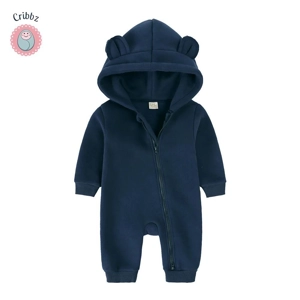 Cozy Baby Winter Fleece Bear Romper
