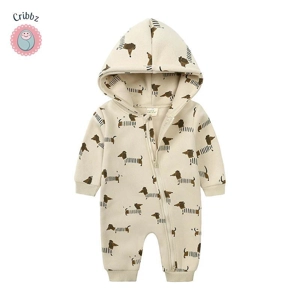 Cozy Baby Winter Fleece Bear Romper