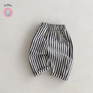 Casual Elastic Waist Kids Trousers