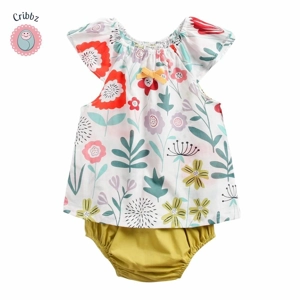 Newborn Baby Girl Cotton Flower Set