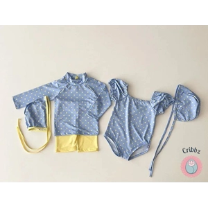 Girls Heart Print One Piece Swimsuit