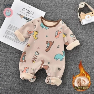 Velvet Baby Romper - Warm Autumn & Winter Jumpsuit