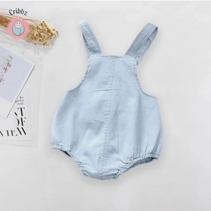 Toddler Summer Denim Jeans Overalls Set