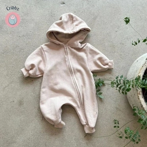 Baby Hooded Zipper Climbing Bodysuit