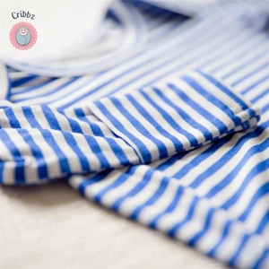 Soft Bamboo Striped Sleep Gown for Newborns