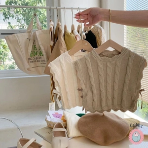 Girls Knitted Sleeveless Vest 1-7 Years