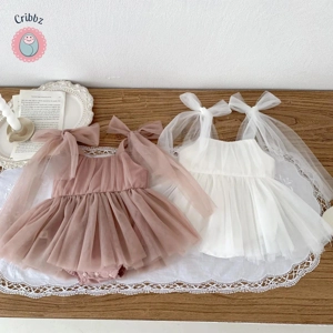 Toddler Princess Lace Polka Dot Romper