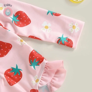 Toddler Strawberry Rash Guard Set