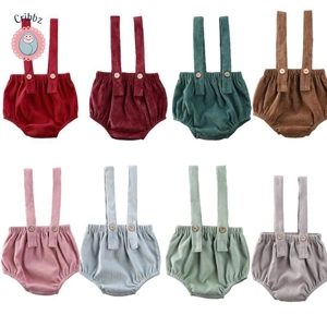 Cute Corduroy Suspender Rompers for Babies