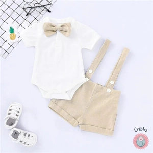 Newborn Baby Boy Bowtie Outfit Set