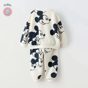 Fashionable Mickey Long Sleeve Sweatshirt Set