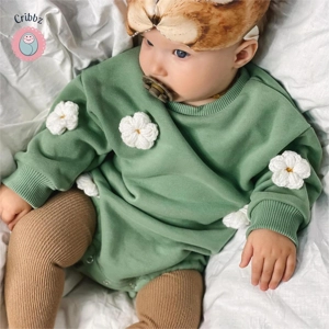 Korean Spring Baby Long Sleeve Bodysuit